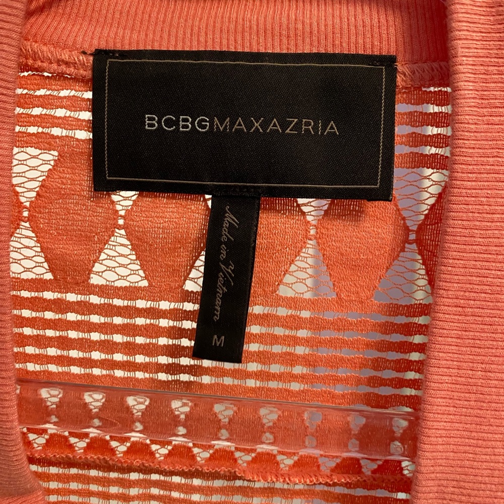 Peach Colored Bcbg Patterned Mesh Jacket - image 5